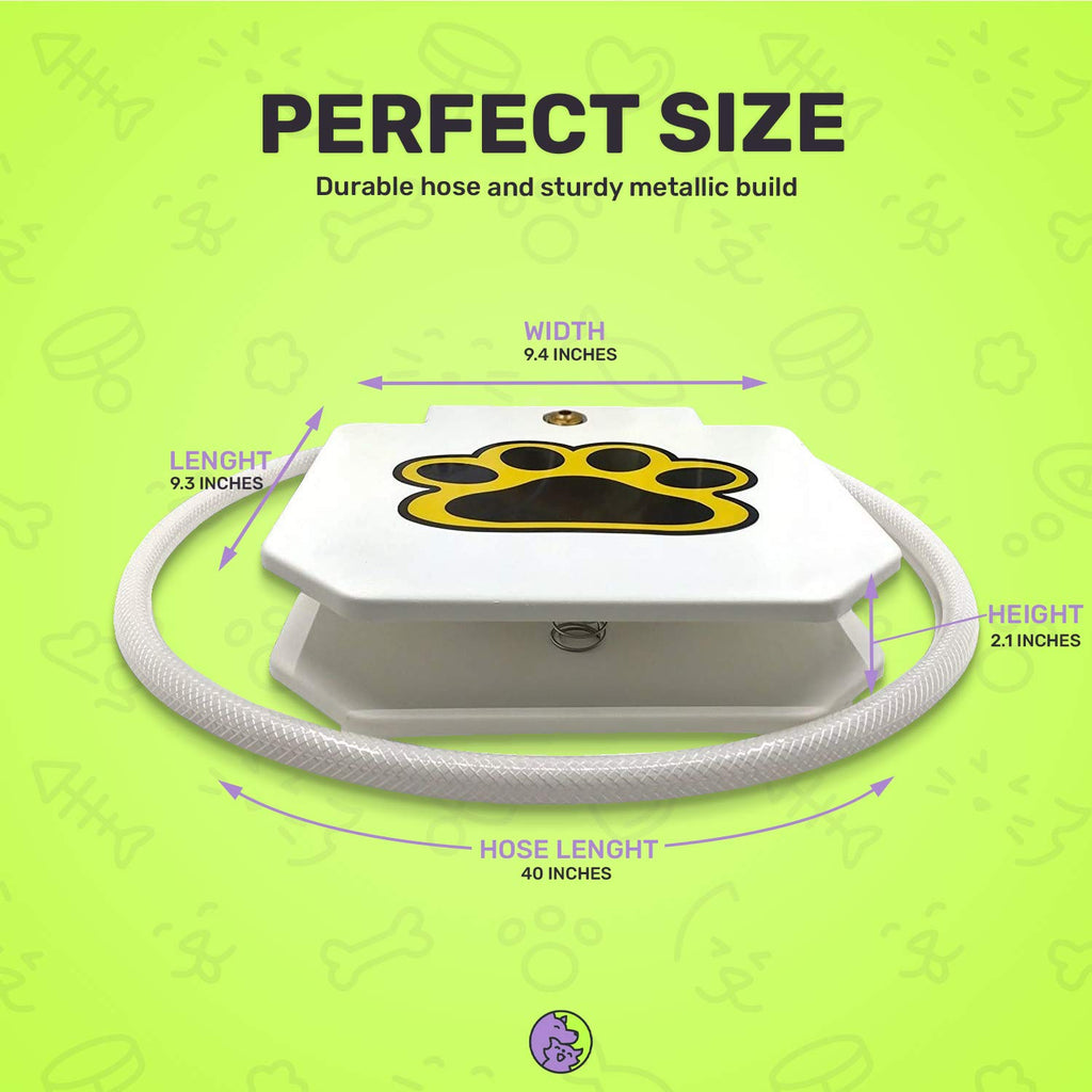 Dog Water Dispenser Pet Fountain - Upgraded 2024 Easy Paw Activated Dog Steps Eco-Friendly Pet Water Fountain with New Durable Leak-Proof Dog Bowl Hose Fresh Water Funny Dog Toys Keep Pets Cool