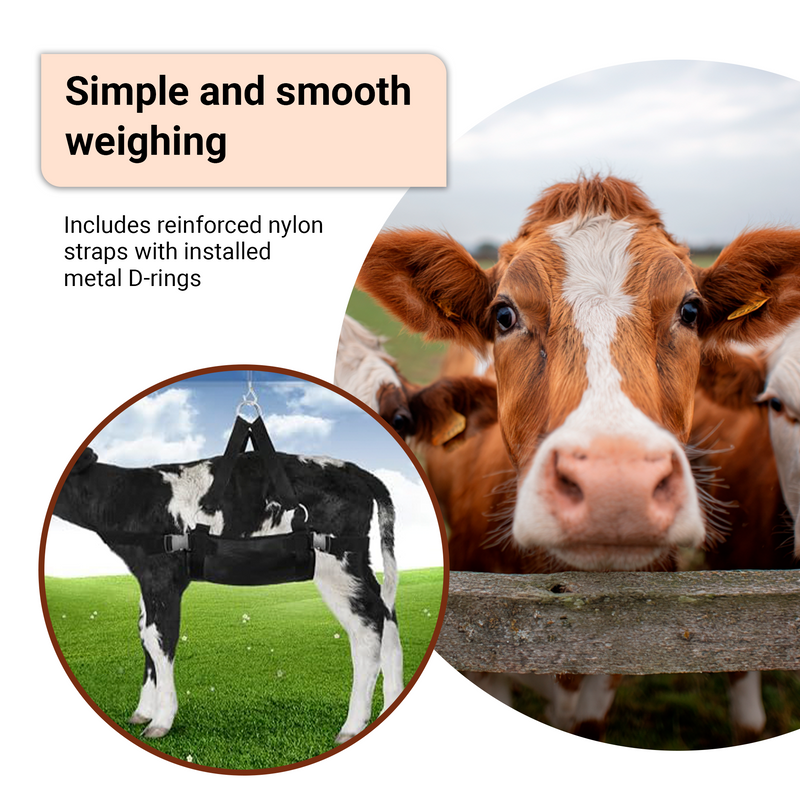 Calf Sling for Weighing 30"*25" inch, Up to 400 LB Assist Weight Scale for Baby Calf, Lamb, Alpaca, Dog