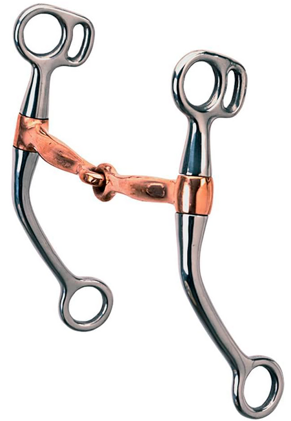 Western Horse Bit Mouth Snaffle 5", Chrome-Plated, Rust-Resistant Copper Middle, Training Bit