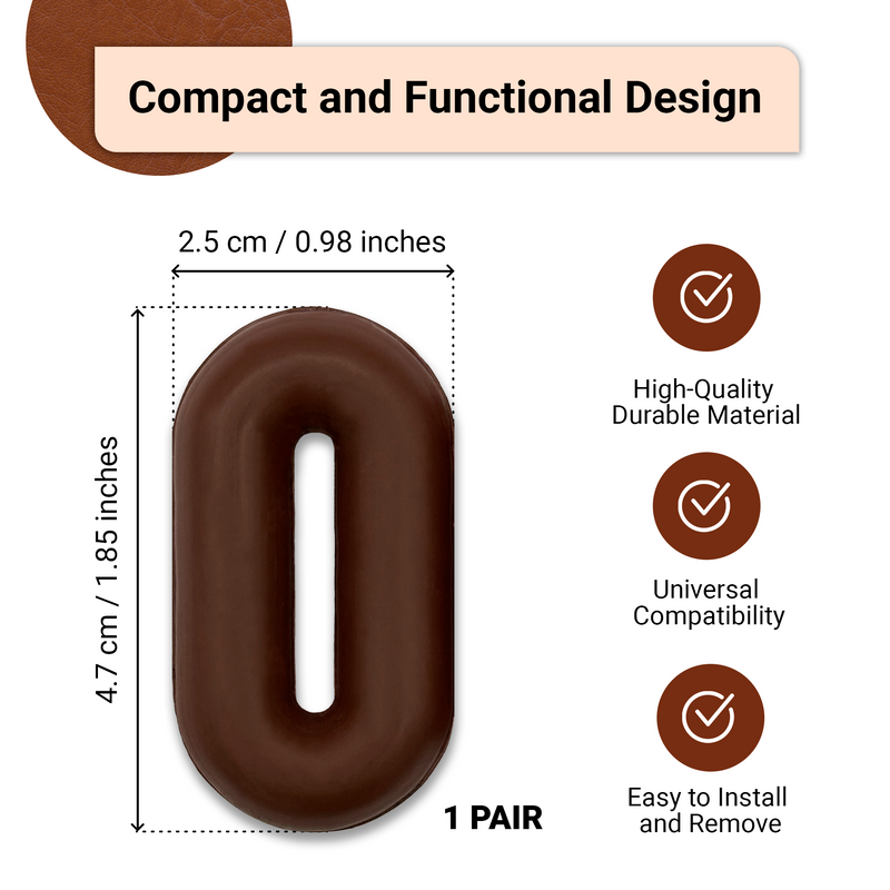 BRINGERPET Horse Martingale Stopper, Rubber Rein Stopper for Horse Running and Standing Martingales (1 Pair, Brown)