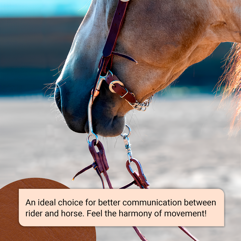 Western Horse Bit Mouth Snaffle 5", Chrome-Plated, Rust-Resistant Copper Middle, Training Bit