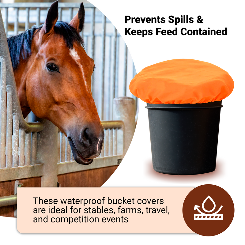 Horse Bucket Cover, Waterproof Feed Bucket Top 2-5 Gallon - 1 pc