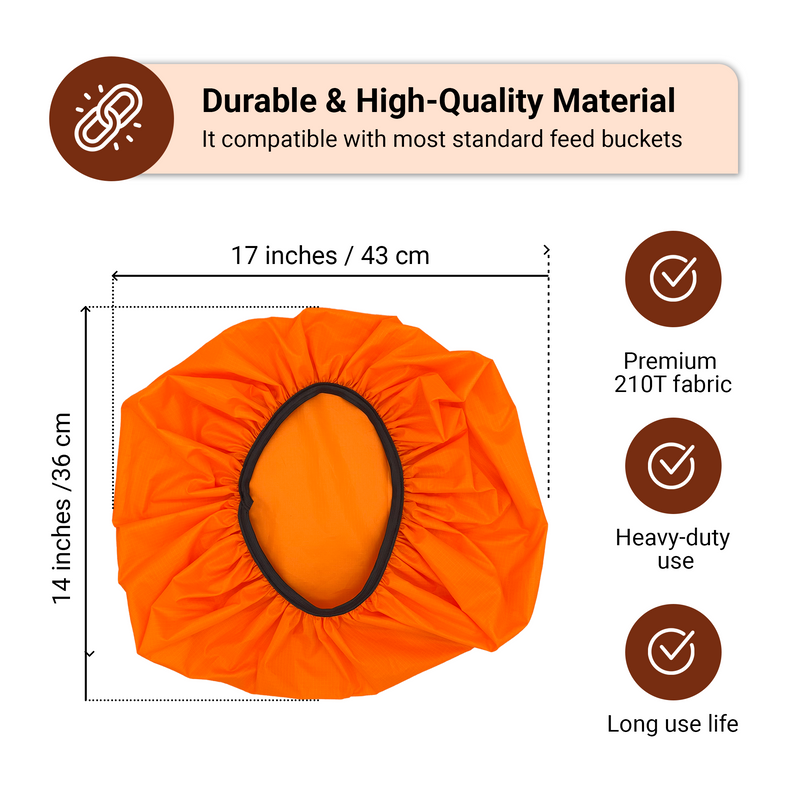 Horse Bucket Cover, Waterproof Feed Bucket Top 2-5 Gallon - 1 pc