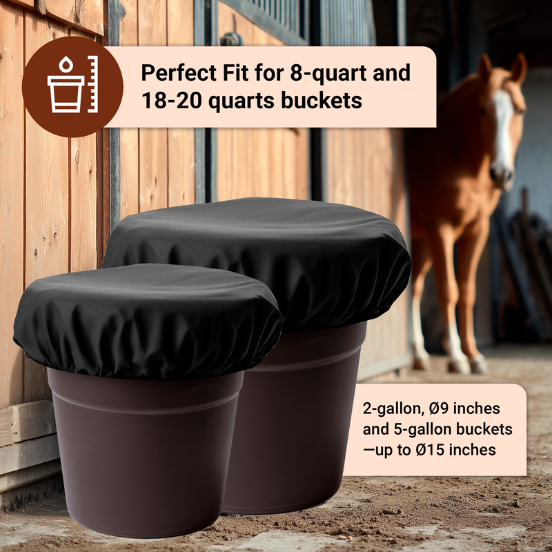 Horse Bucket Cover, Waterproof Feed Bucket Top 2-5 Gallon - 1 pc