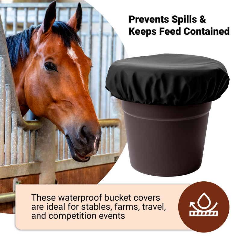 Horse Bucket Cover, Waterproof Feed Bucket Top 2-5 Gallon - 1 pc