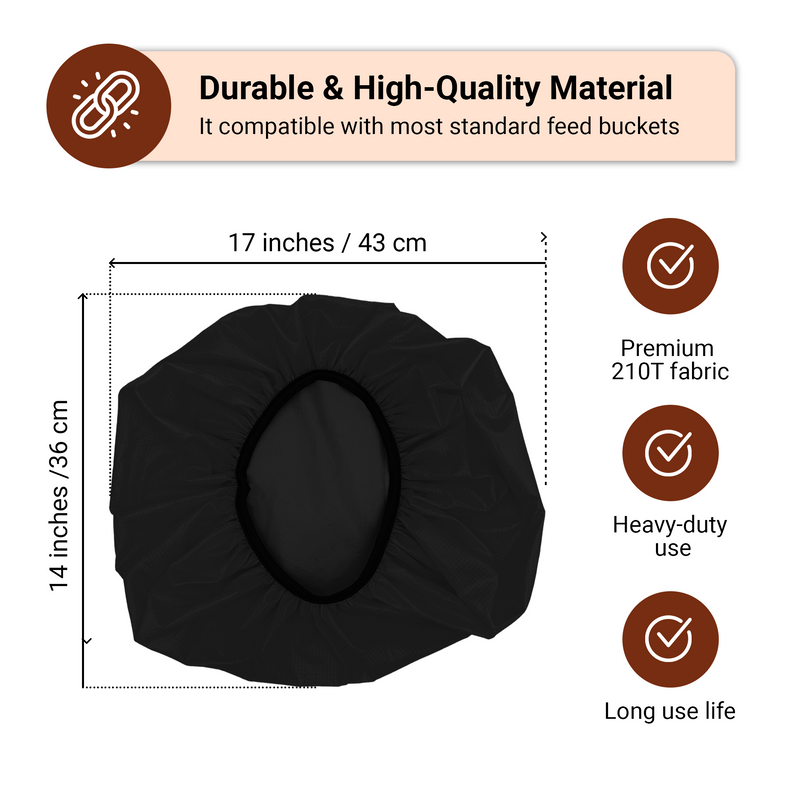 Horse Bucket Cover, Waterproof Feed Bucket Top 2-5 Gallon - 1 pc