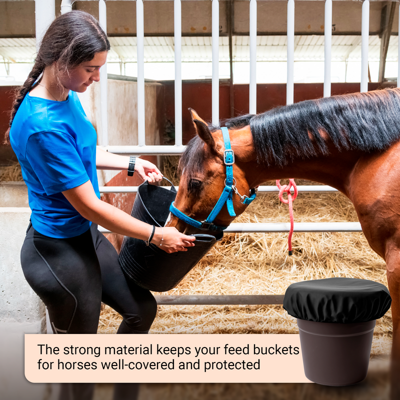 Horse Bucket Cover, Waterproof Feed Bucket Top 2-5 Gallon - 1 pc