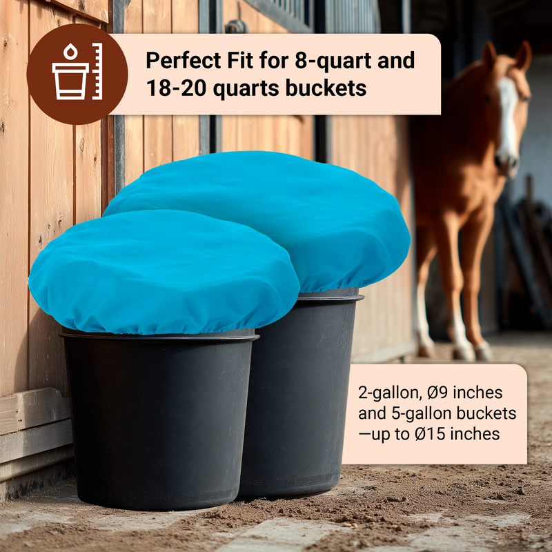 Horse Bucket Cover, Waterproof Feed Bucket Top 2-5 Gallon - 1 pc
