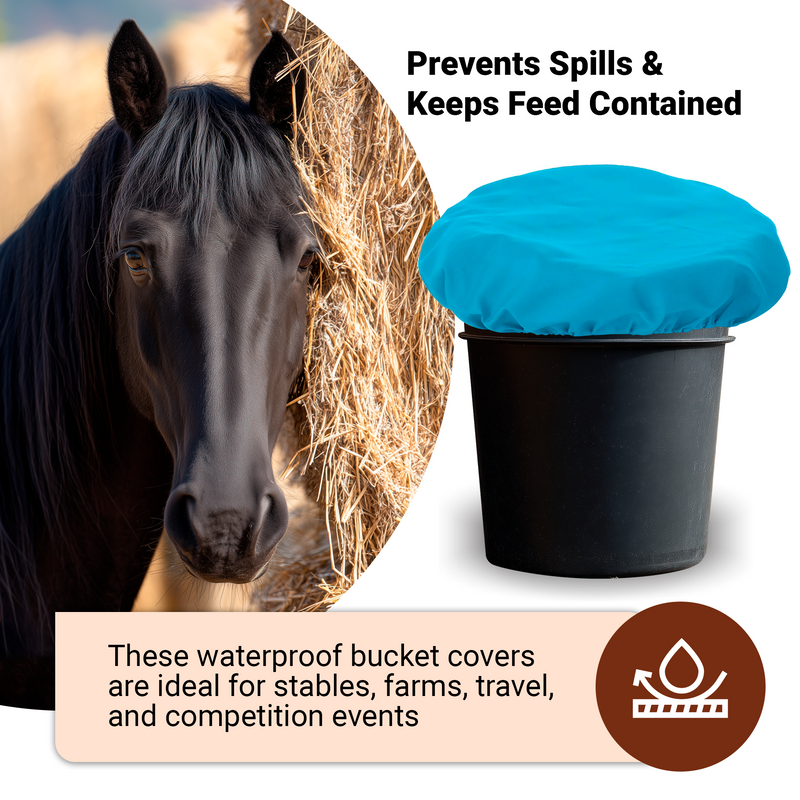 Horse Bucket Cover, Waterproof Feed Bucket Top 2-5 Gallon - 1 pc