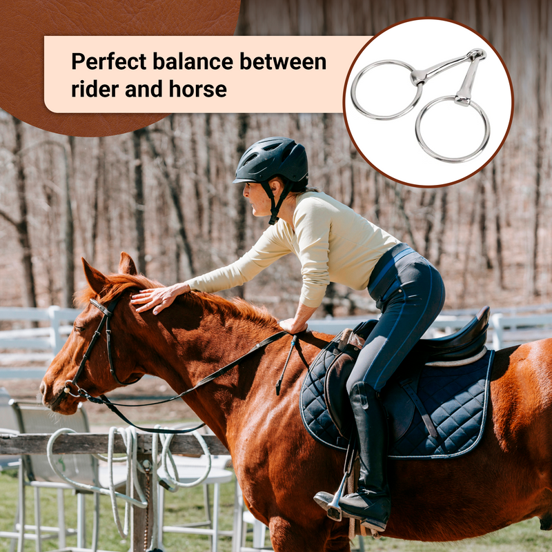 BRINGERPET Ring Snaffle Bit for Horse, Iron 5”